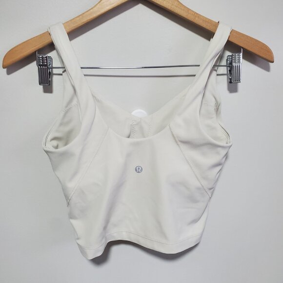 LULULEMON Align Tank Top Nulu Cropped Gym Yoga Bone Ivory Women's 6, AB Cups - Picture 7 of 13